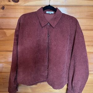 Madewell Terracotta Corduroy Shirt